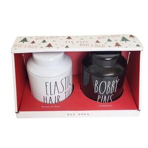 Rae Dunn Hair Accessories Jar set